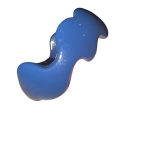 Blue Sculptural Resin Bangle Bracelet Chunky Abstract Statement J43